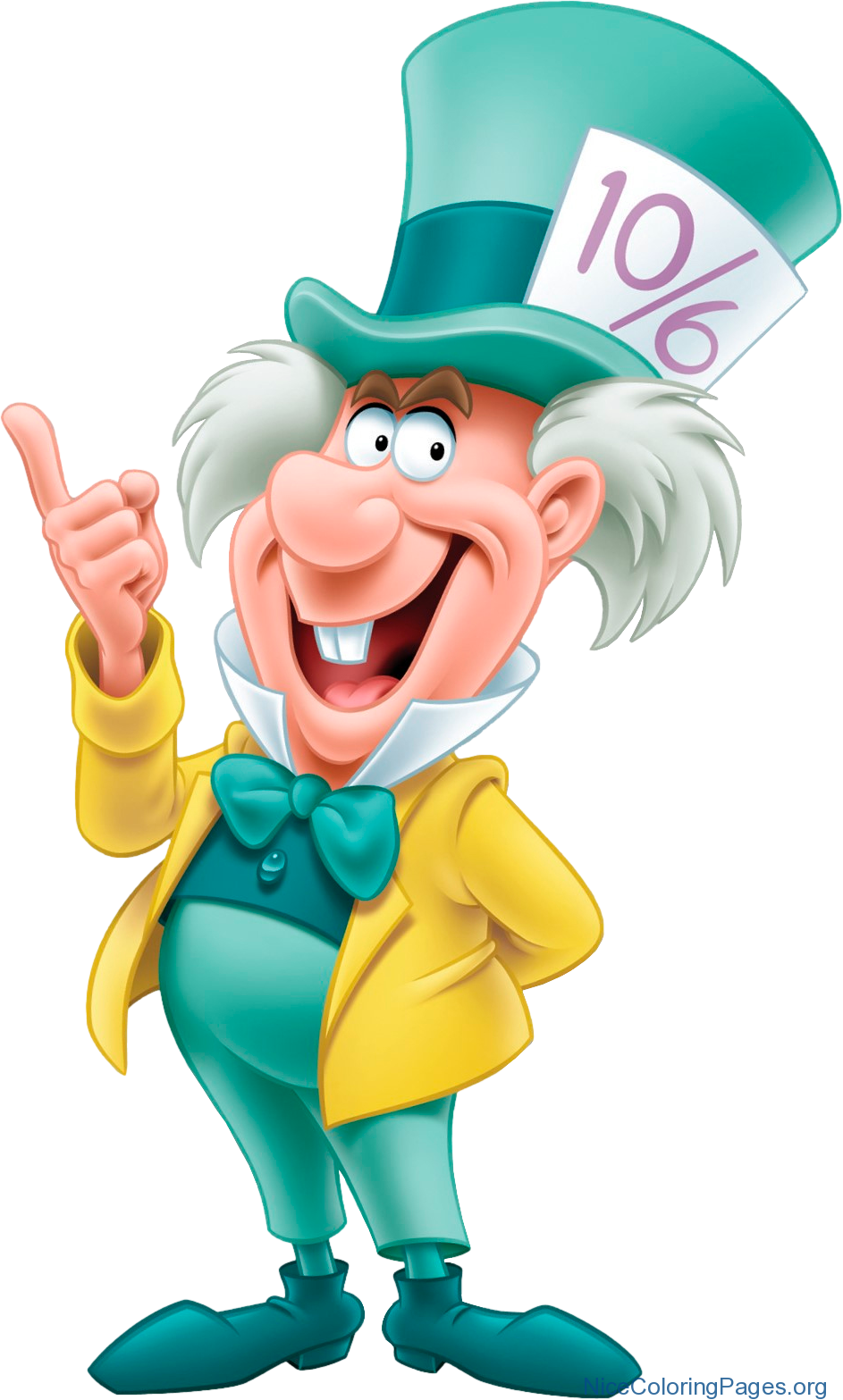 Alice In Wonderland Mad Hatter Clipart Png Transparent Png (943x1567), Png Download
