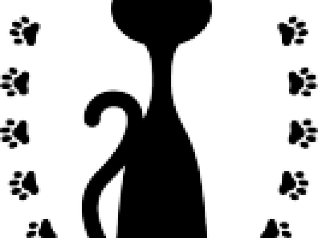 Kitten Clipart Paw Print - Clip Art Cats - Png Download (640x480), Png Download