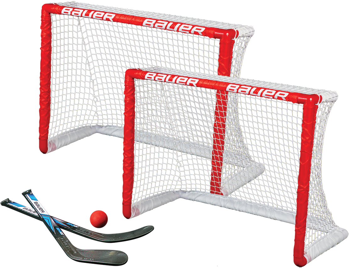 Hockey - Bauer Knee Hockey Goal Set Clipart (1110x855), Png Download
