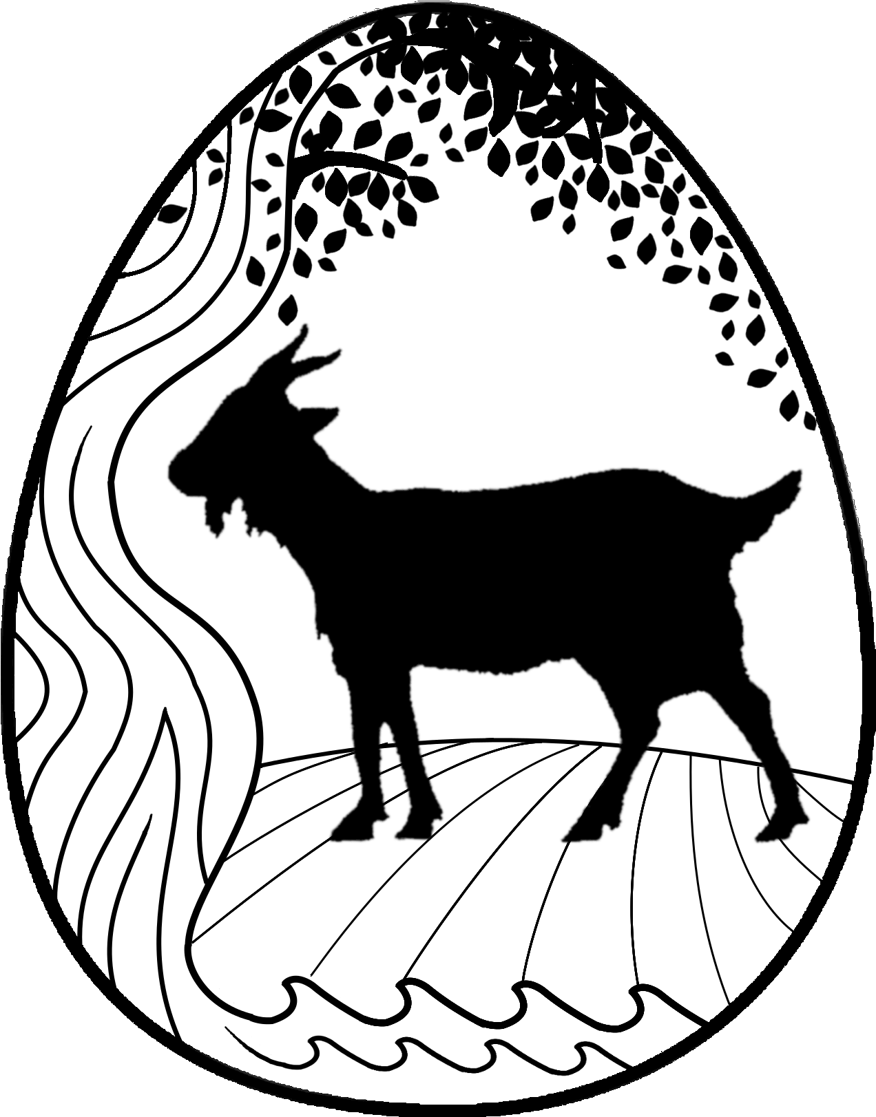 Clipart Goat - Png Download (1417x1701), Png Download