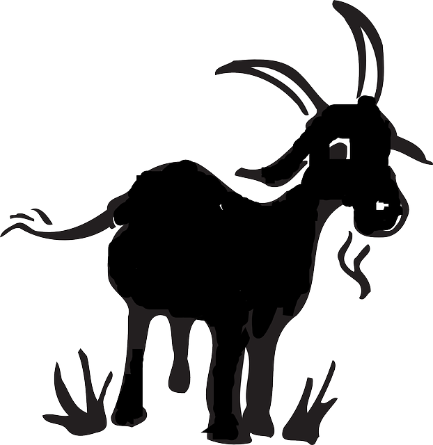 Billy Goat Clipart Mother - Black Goat Clipart - Png Download (622x640), Png Download