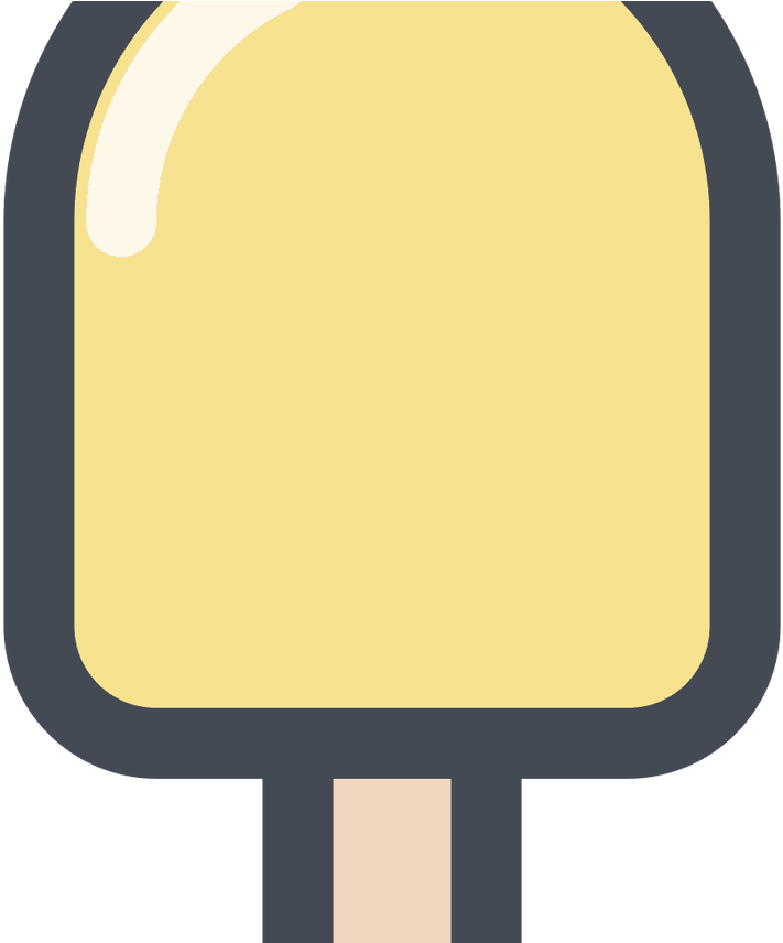 Ice Pop Yellow Icon Free Download, Png And Vector - Sign Clipart (1368x855), Png Download