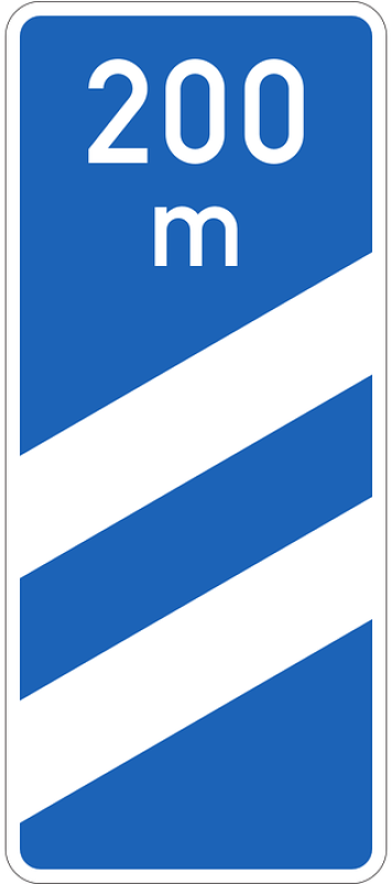 Exit, Autobahn, Highway, 200, - Stvo Ankündigungsbake Clipart (400x800), Png Download