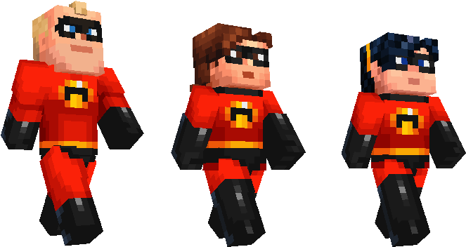 Minecraft Character Png - Minecraft Incredibles Clipart (748x421), Png Download