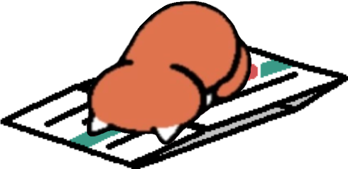 Ginger Face Planting On The Flat Cardboard For Anonymous - Neko Atsume Cat Face Plant Clipart (748x749), Png Download