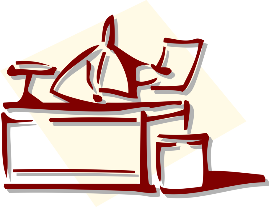 Vector Illustration Of Businessman At Desk Tosses Waste Clipart (911x700), Png Download