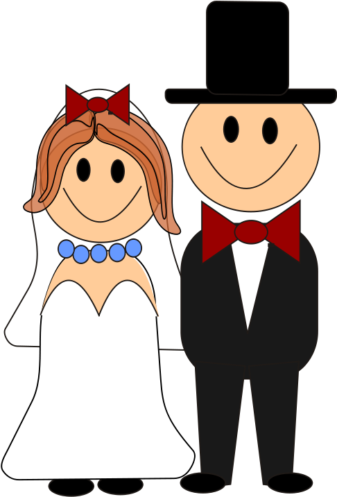 Bride And Many Interesting Cliparts This Cute - Cartoon - Png Download (566x800), Png Download