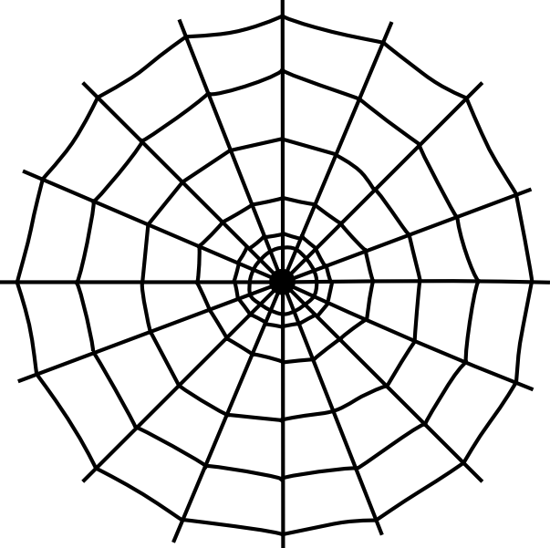 Parraclan Designs Ⓒ - Large Spider Web Black And White Clipart (603x601), Png Download