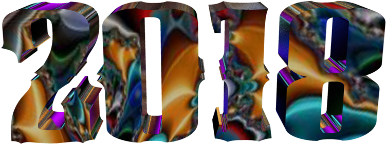 2018 Happy New Year Png Hd - Happy New Year 2018 3d Clipart (800x457), Png Download