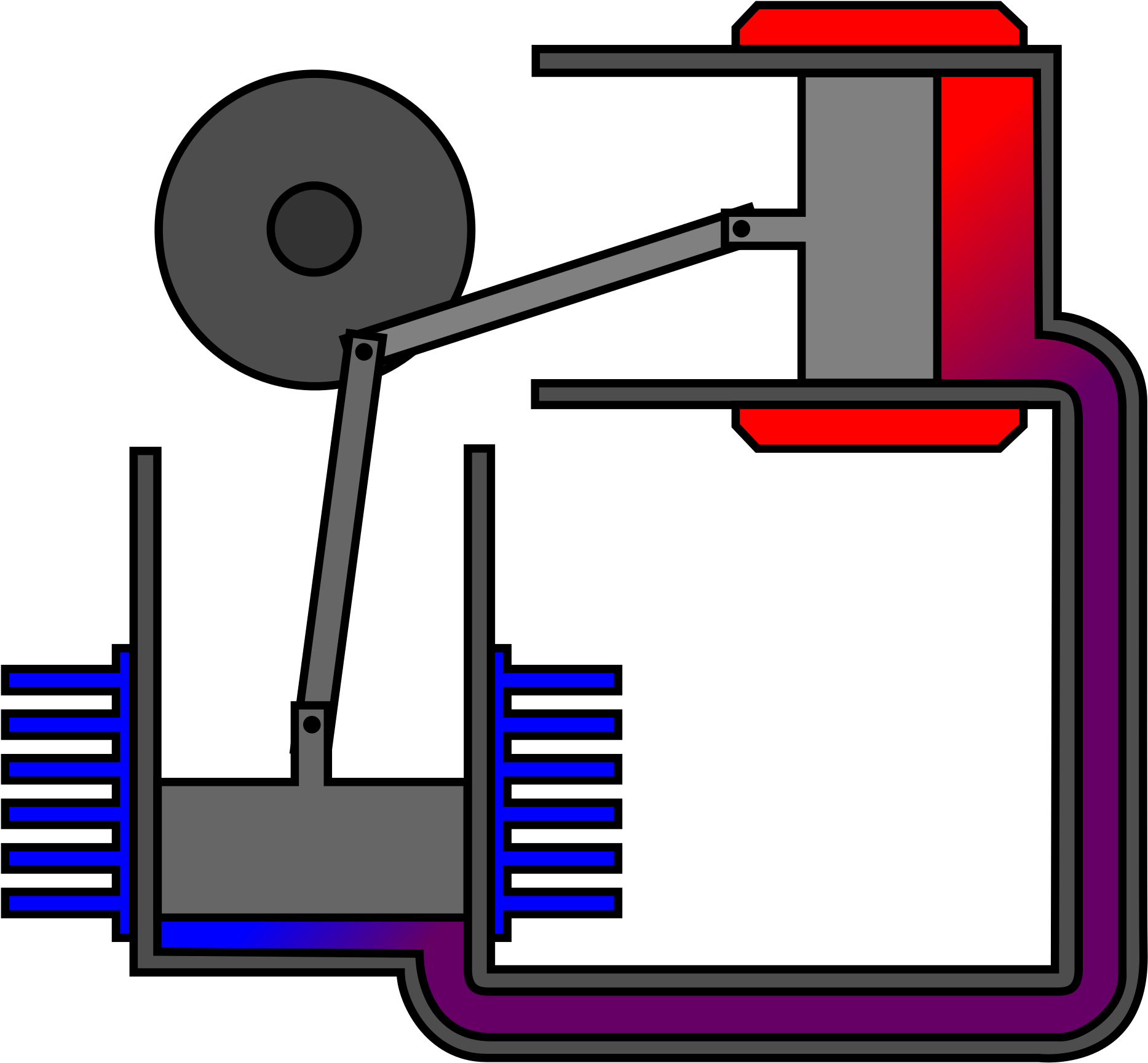 Open - Alpha Type Stirling Engine Clipart (2000x1865), Png Download