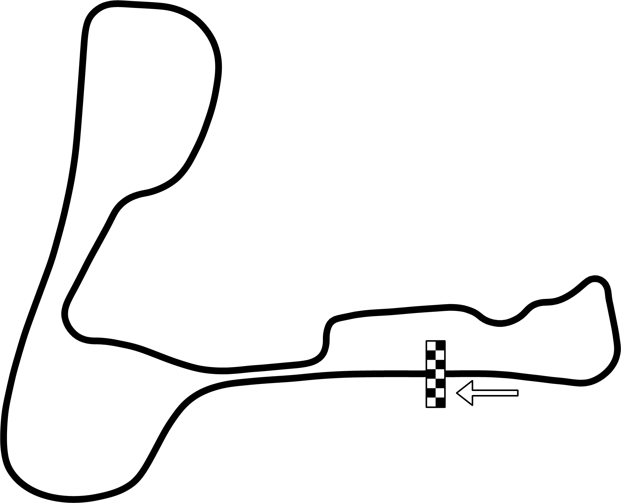 Cadwell Park - Line Art Clipart (2029x1644), Png Download