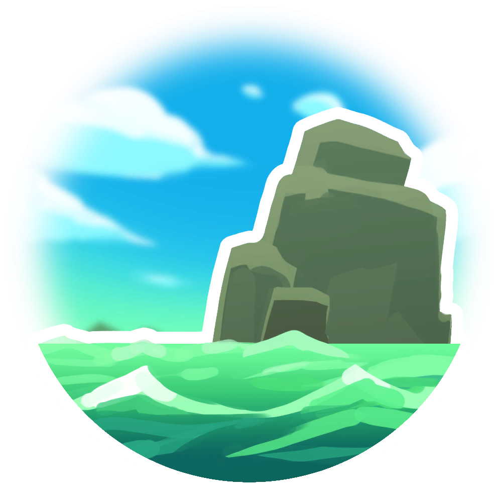 Glitch Clipart Sea Rock - Illustration - Png Download (1024x1024), Png Download