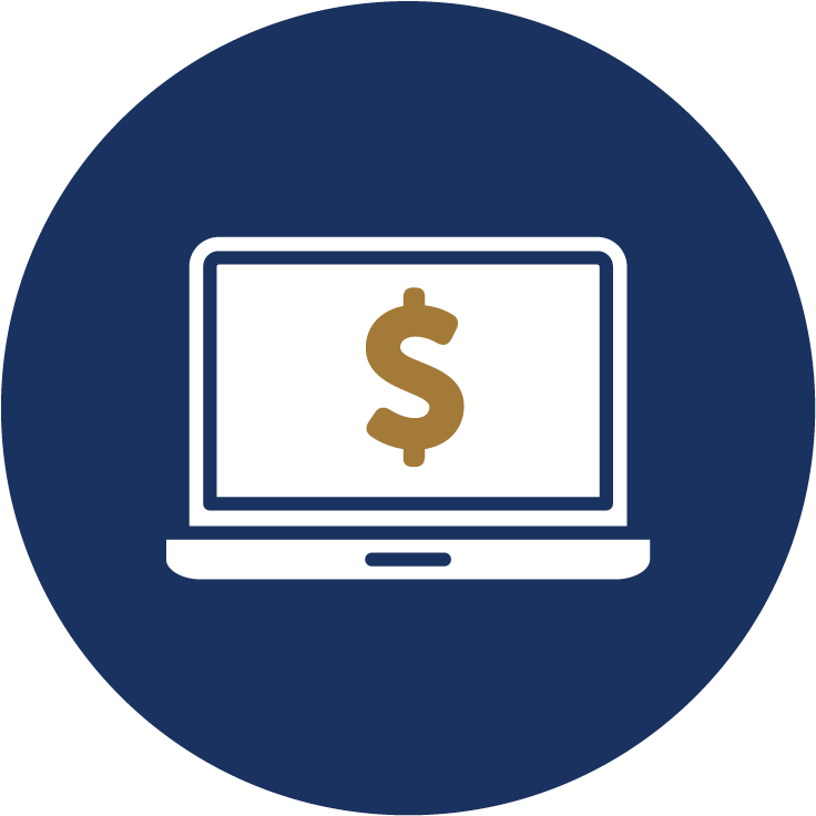 Online Banking Clipart Computer - Navy Blue Youtube Icon - Png Download (752x755), Png Download
