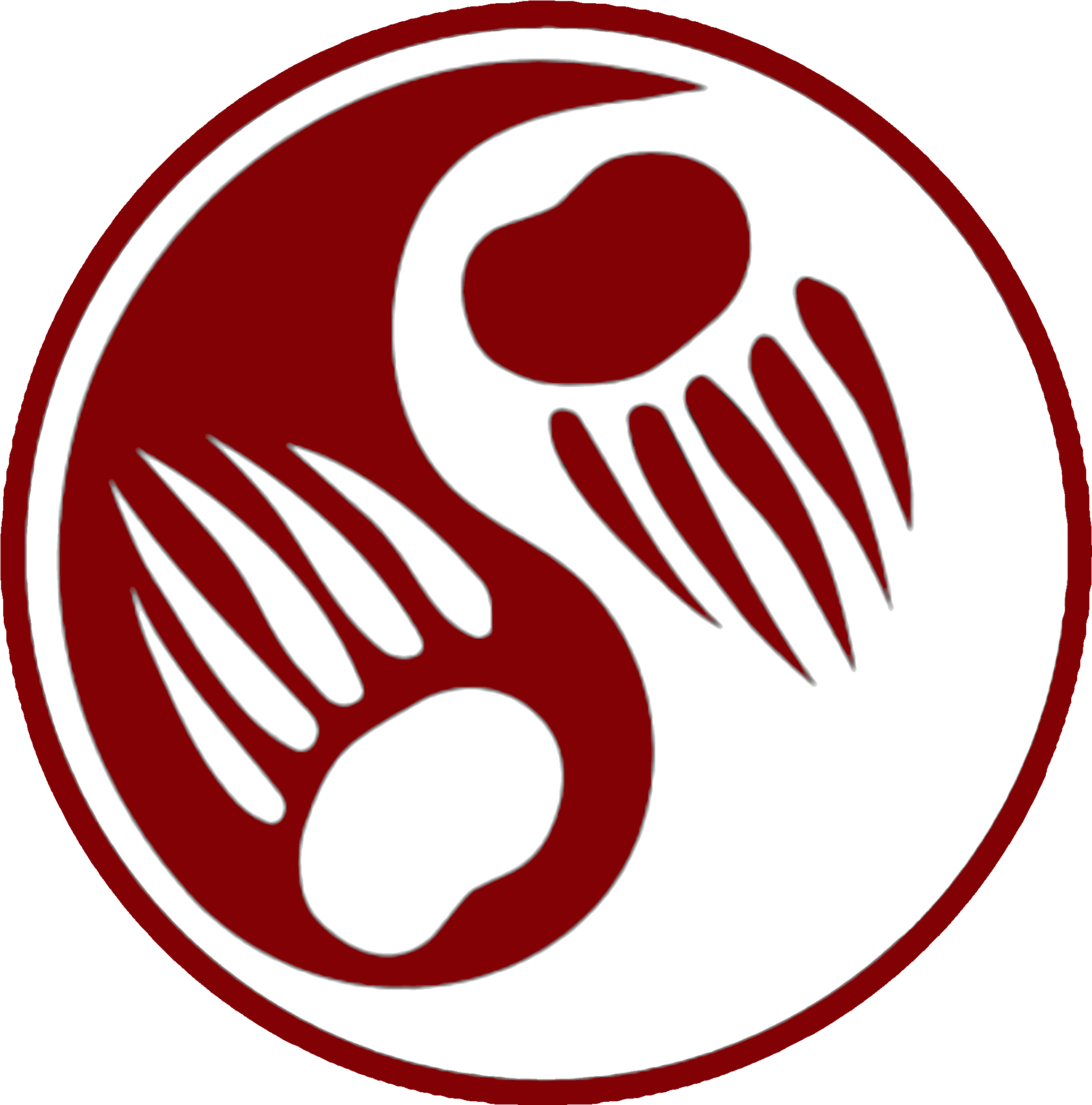 Clipart Of Yang And Bear Claw - Circle - Png Download (2225x2242), Png Download