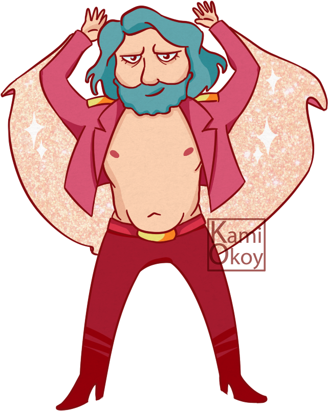 Here He Is - Cartoon Clipart (736x890), Png Download