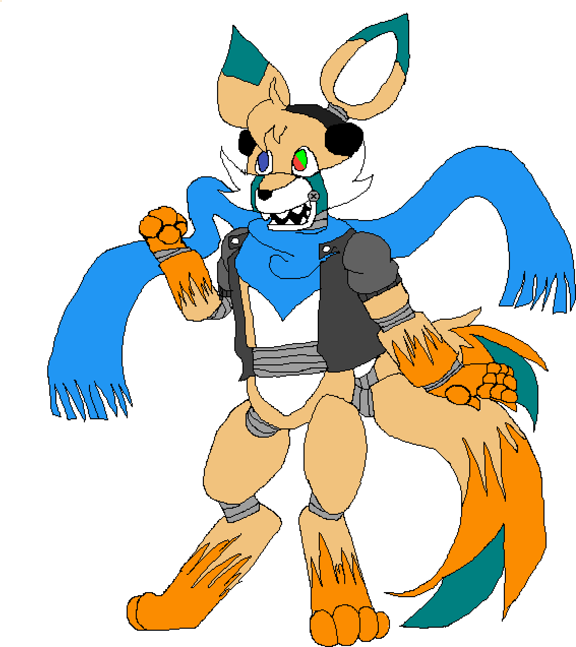 Noah The Fennec Fox Colored - Cartoon Clipart (1200x1400), Png Download