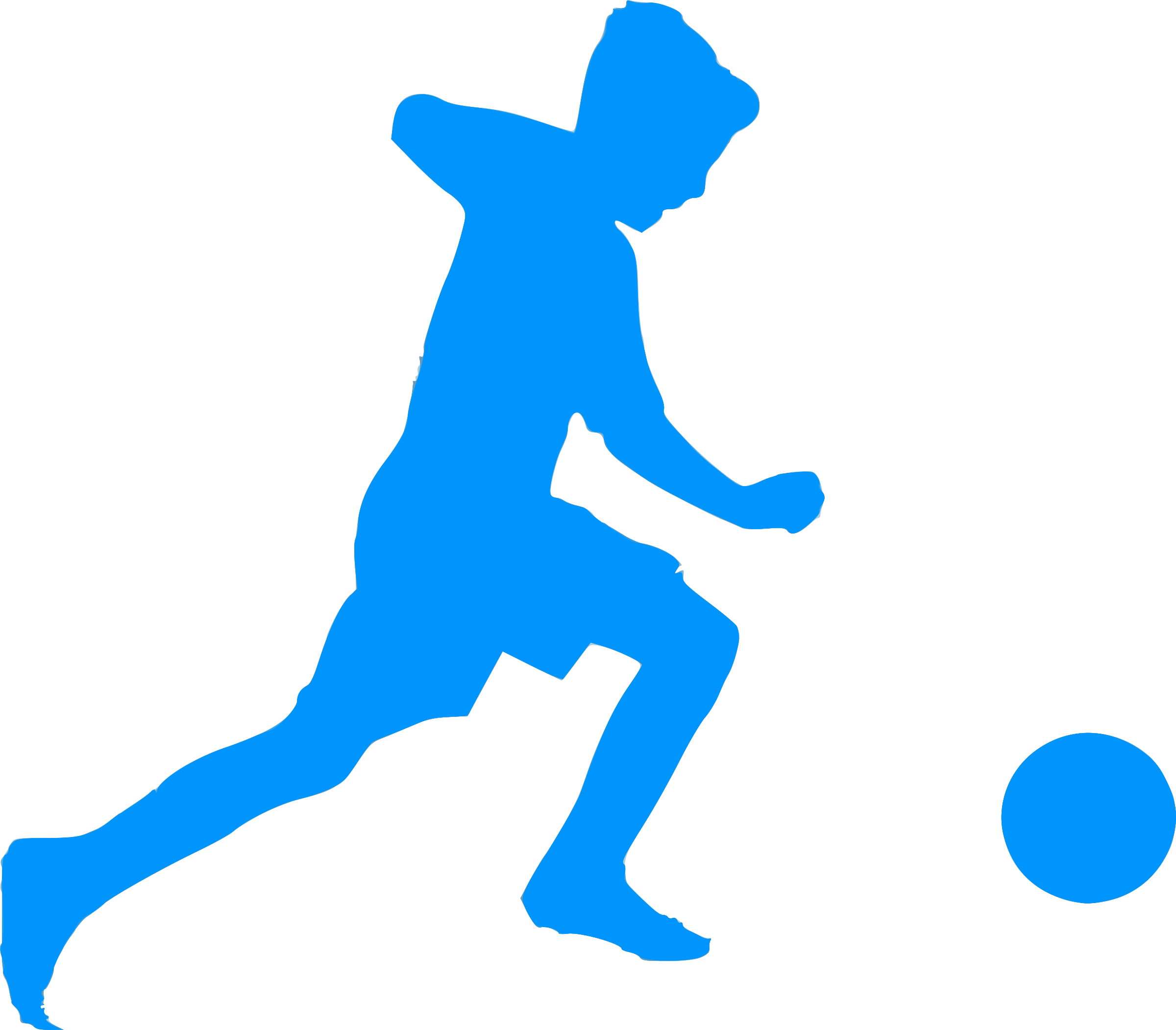 This Free Icons Png Design Of Silhouette Football 05 Clipart (2400x2102), Png Download