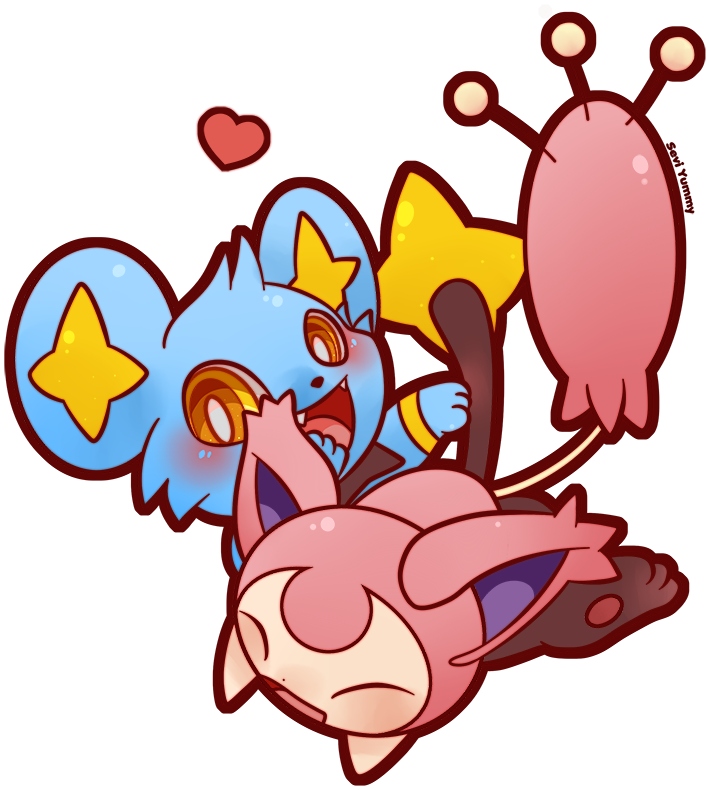 Chibi Shinx & Skitty Support Me On Patreon - Drawing Clipart (709x790), Png Download
