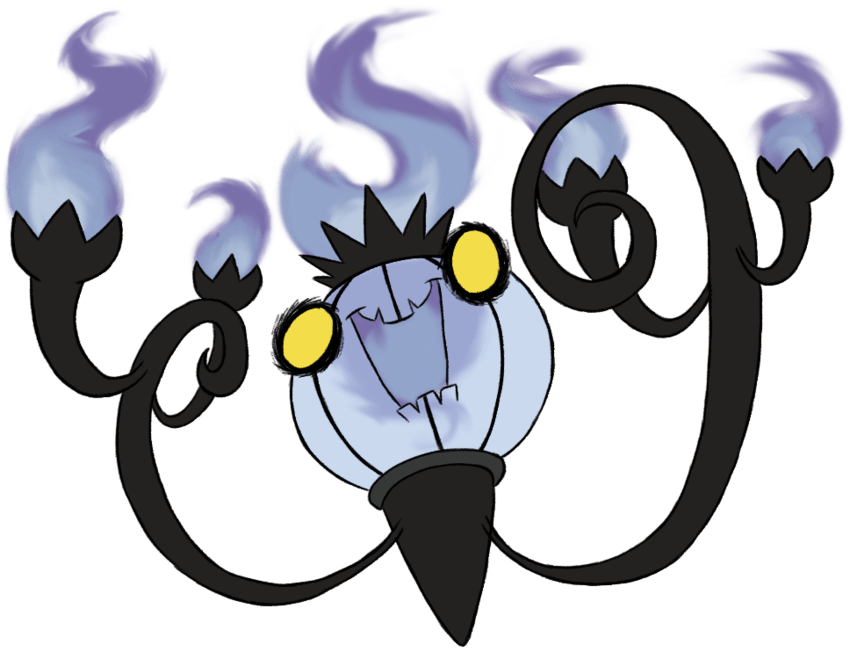 609 Chandelure By Winter Freak-d35yyqy - Cartoon Clipart (852x648), Png Download