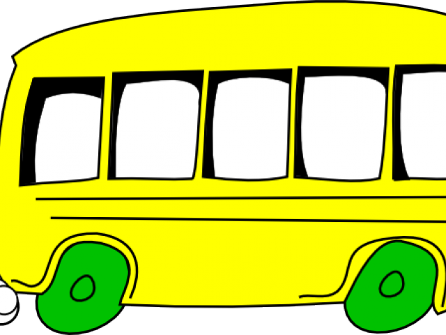 Bus Clipart Food - Bus Black And White Cartoon - Png Download (640x480), Png Download
