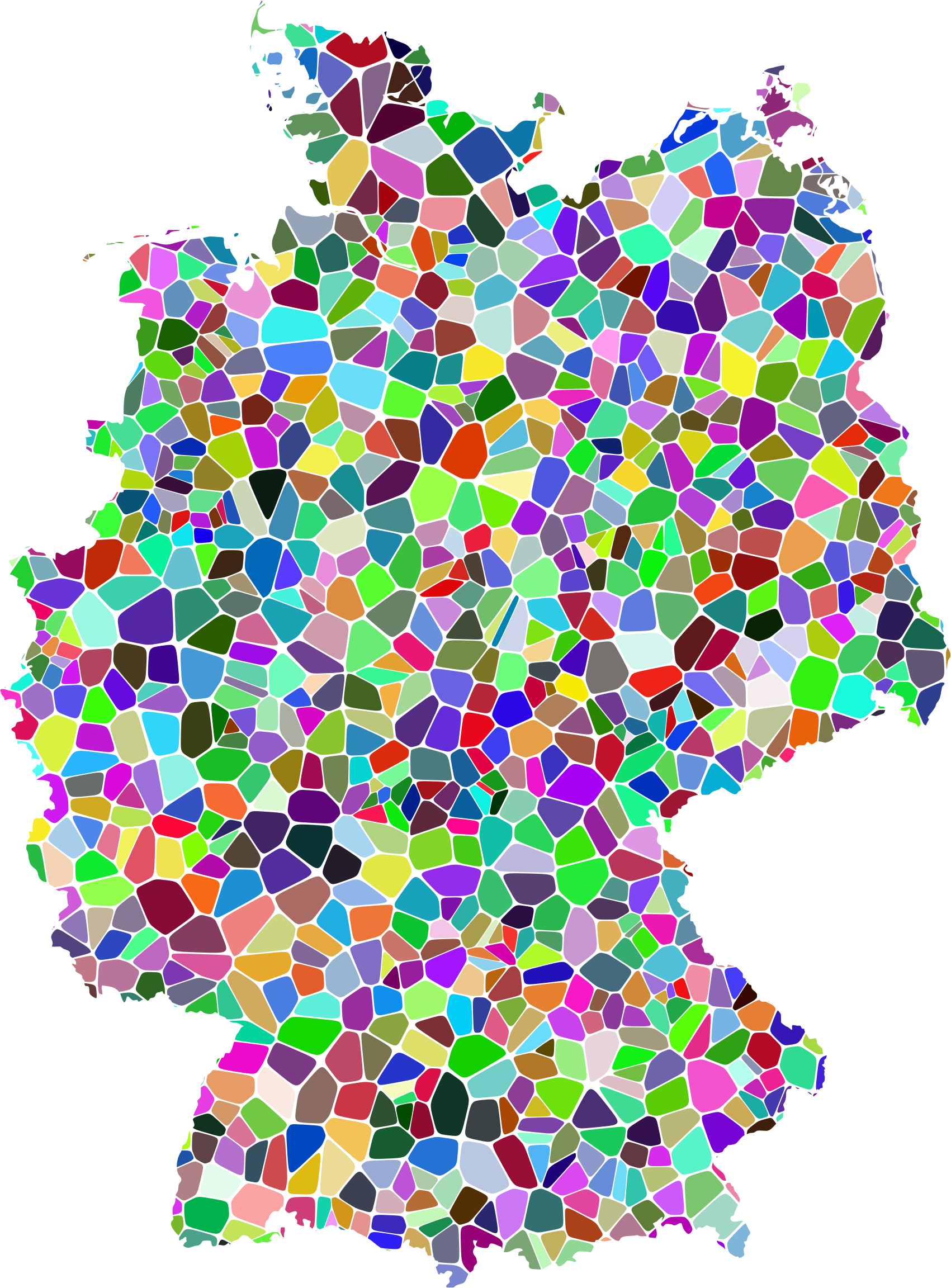 This Free Icons Png Design Of Prismatic Tiled Germany Clipart (1701x2304), Png Download