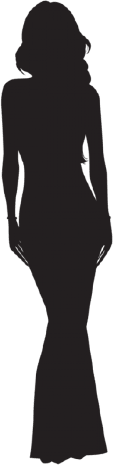 Free Png Woman Silhouette Png - Woman Silhouette Png Free Clipart (480x1859), Png Download