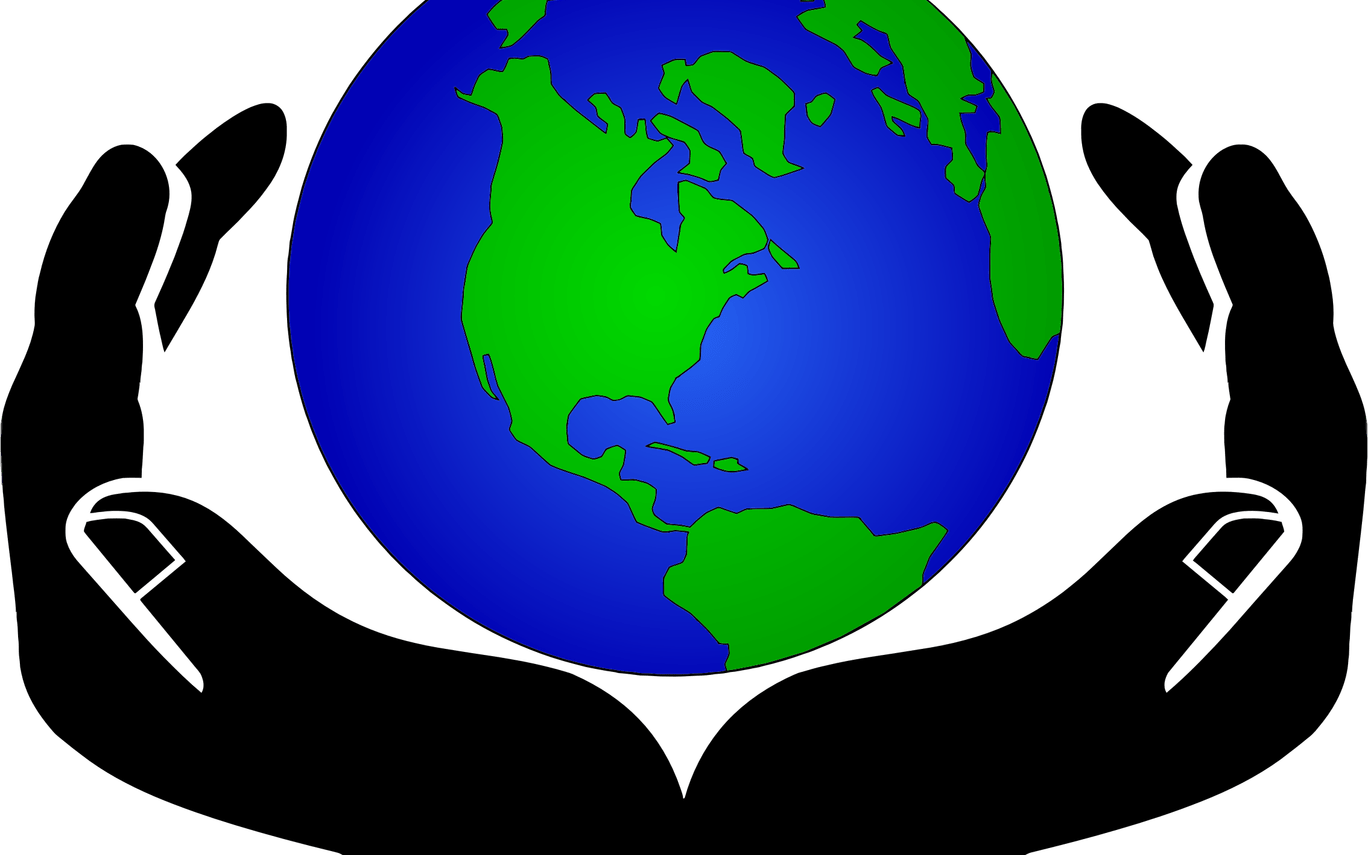 Peace Clipart At Getdrawingscom Free For Personal Use - Earth Hands Transparent Background - Png Download (1368x855), Png Download