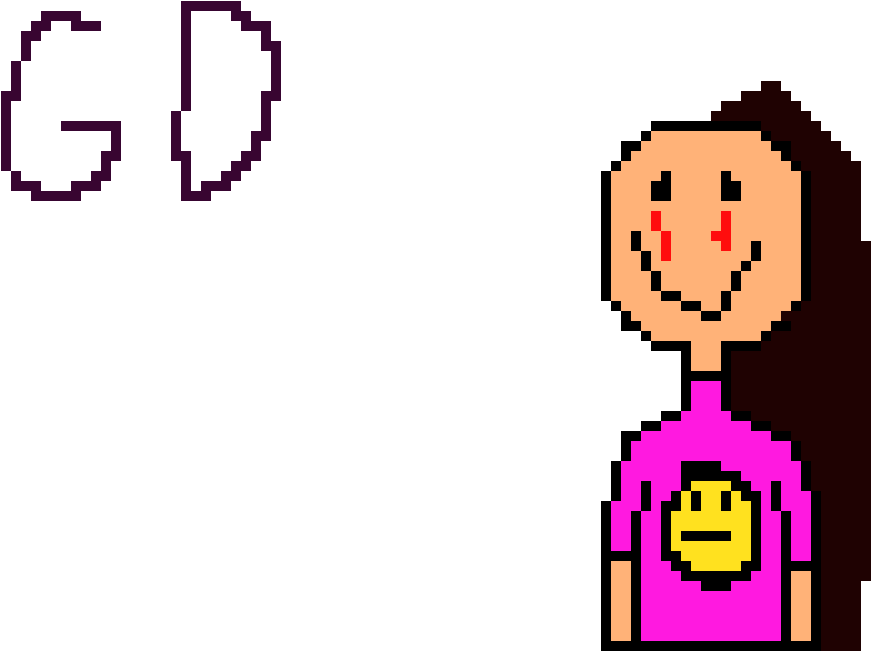 Girl With Bloody Eyes Pixel Art Clipart (950x690), Png Download