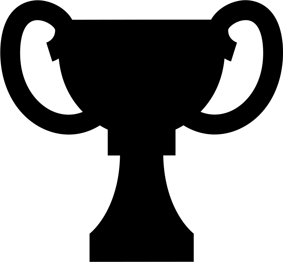 Black Of Trophy Cup - Award Clipart Black - Png Download (981x908), Png Download