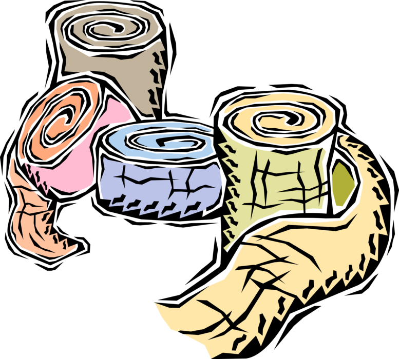 Vector Illustration Of Gauze Medical Dressing Bandage Clipart (777x700), Png Download