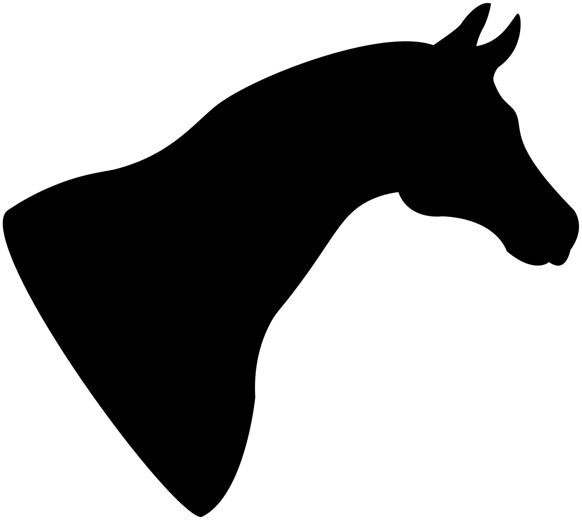 Download Png - Horse Head Silhouette Png Clipart (1024x915), Png Download
