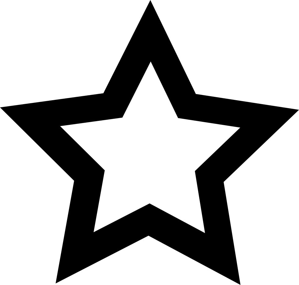 Line Star Comments - Star Outline Svg Clipart (980x936), Png Download