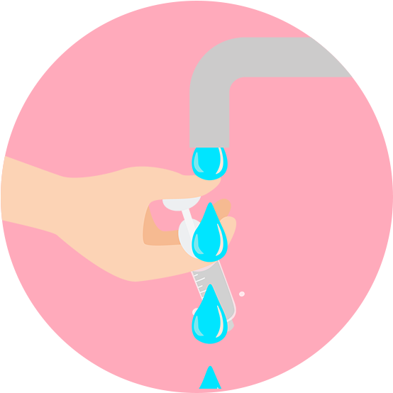 Wash Syringe With Soap And Water - Circle Clipart (600x600), Png Download