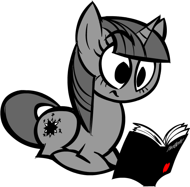 Lazy, Book, Reading, Safe, Solo, Twilight , Twilight - Cartoon Clipart (1000x720), Png Download