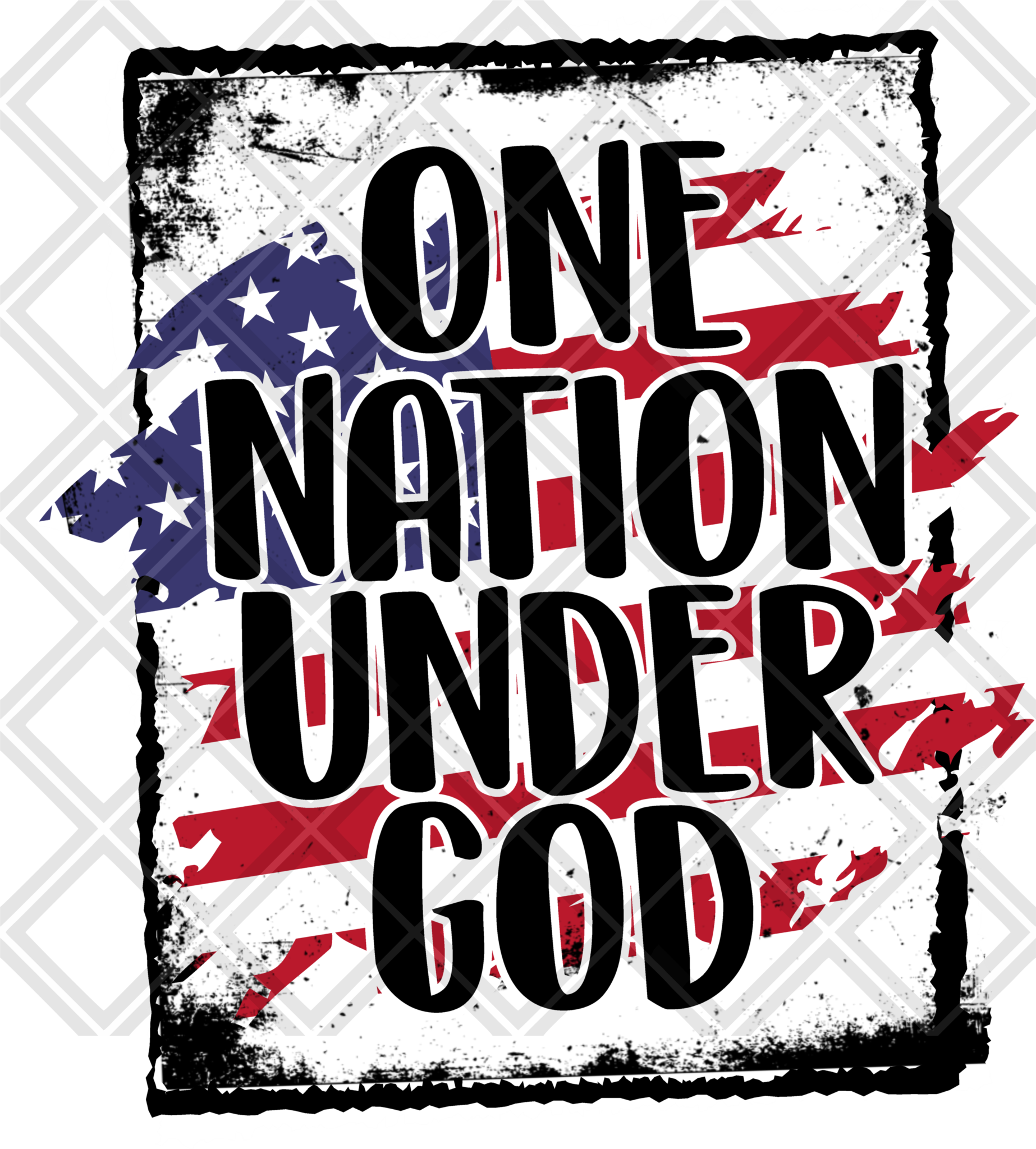 One Nation Under God Htv Transfer, Sublimation Transfer, - Poster Clipart (1846x2048), Png Download