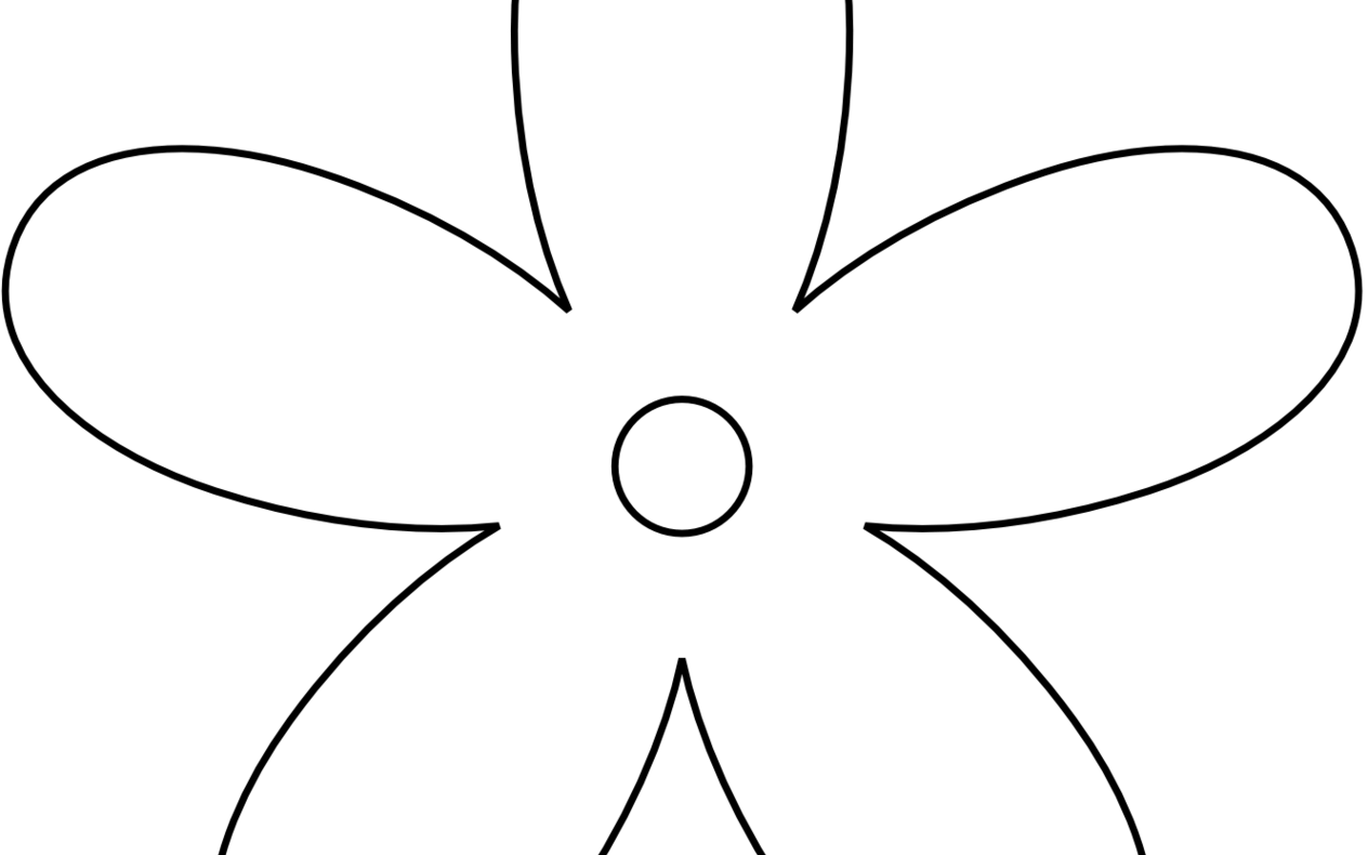 Flower Black And White Flowers Clip Art Black And White - Png Download (1368x855), Png Download