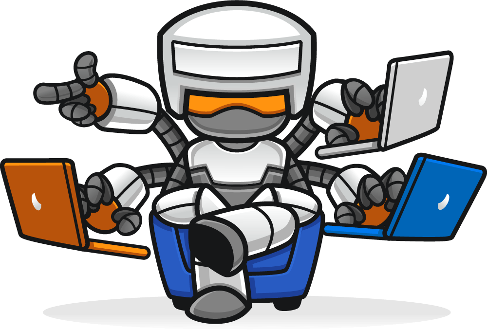 Wow Fishing Bot Mascot - Cartoon Clipart (1000x678), Png Download