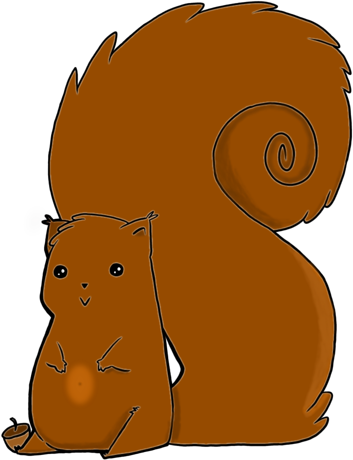 Hibernating Squirrel Clip Art - Squirrel Animated Transparent - Png Download (720x960), Png Download