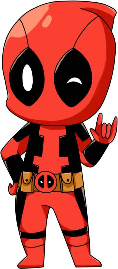 Chibi Deadpool Deadpool Cartoon Clipart (774x1032), Png Download