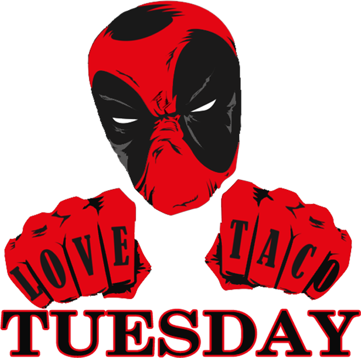 Filter[filter] Deadpool Loves Tacos - Deadpool Clipart (1080x1920), Png Download