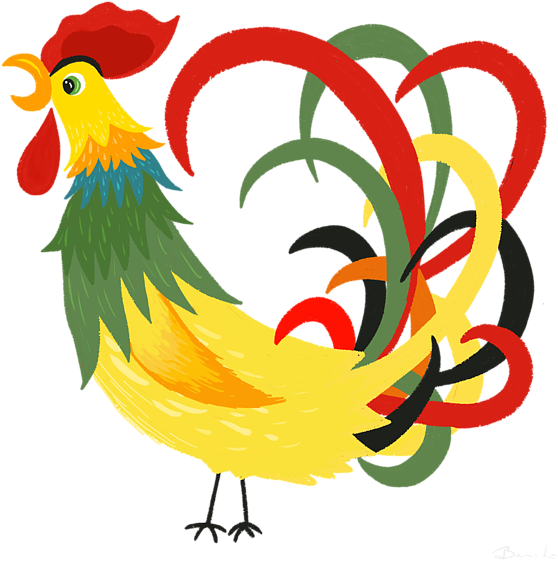 Click And Drag To Re-position The Image, If Desired - Rooster Clipart (600x600), Png Download