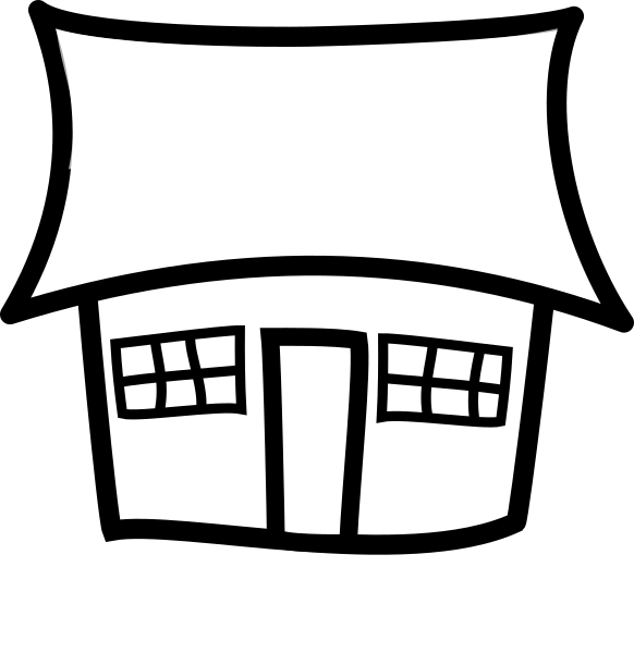 Ngoi Nha Clip Art - Sari Sari Store Clipart Black And White - Png Download (582x600), Png Download