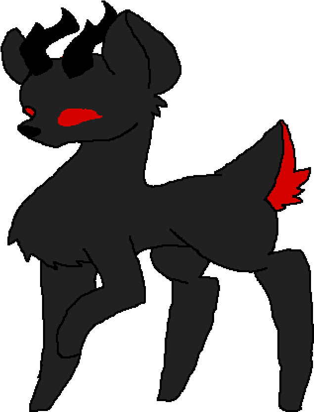 Demon Deer - Cartoon Clipart (1000x1000), Png Download
