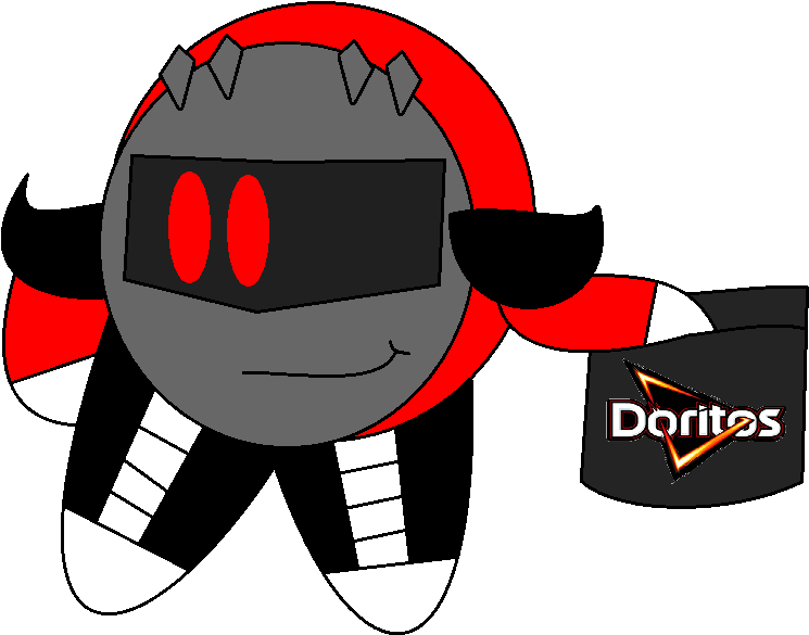 Raven Knight Eating Doritos Xd - Cartoon Clipart (820x597), Png Download