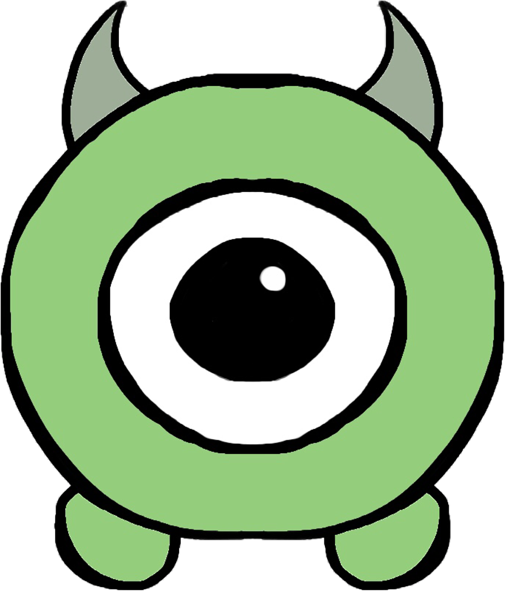 Monstersinc Mikewazowski Tsumtsum Disney Freetoedit - Royalty-free Clipart (1024x1197), Png Download