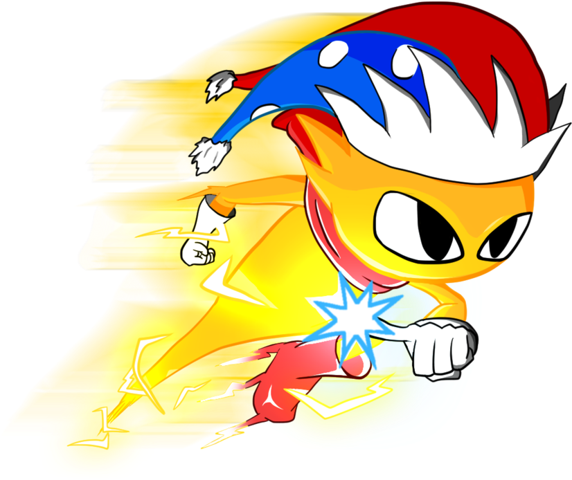 The Flash Clipart Electric Spark - Spark The Jester Png Transparent Png (1117x715), Png Download