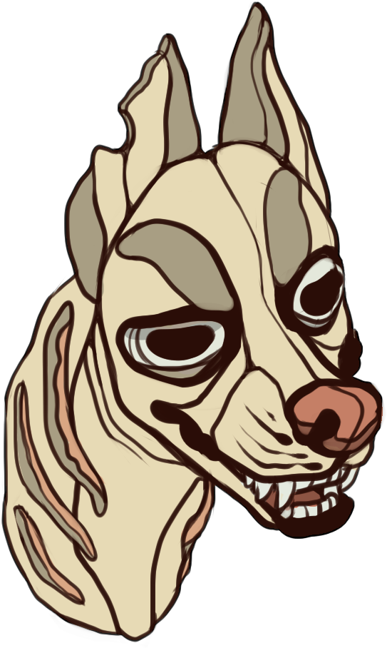 Serene Dog - Cartoon Clipart (655x1000), Png Download