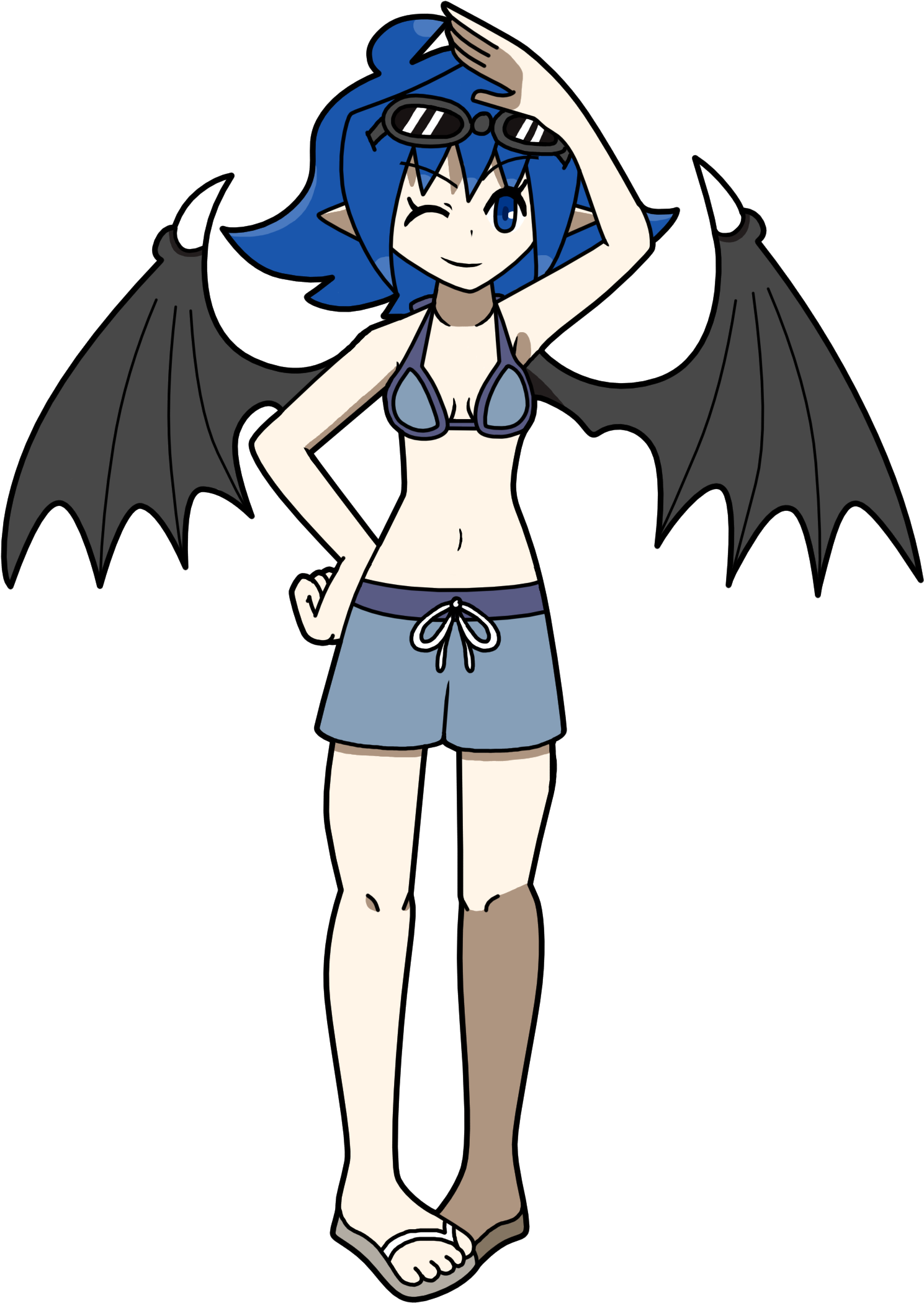 411kib, 1749x2190, Serene Swimsuit - Cartoon Clipart (1749x2190), Png Download