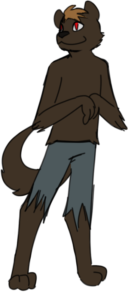 “grian's Halloween Werewolf Skin Is Really Cute ” @blaze - Illustration Clipart (500x1024), Png Download