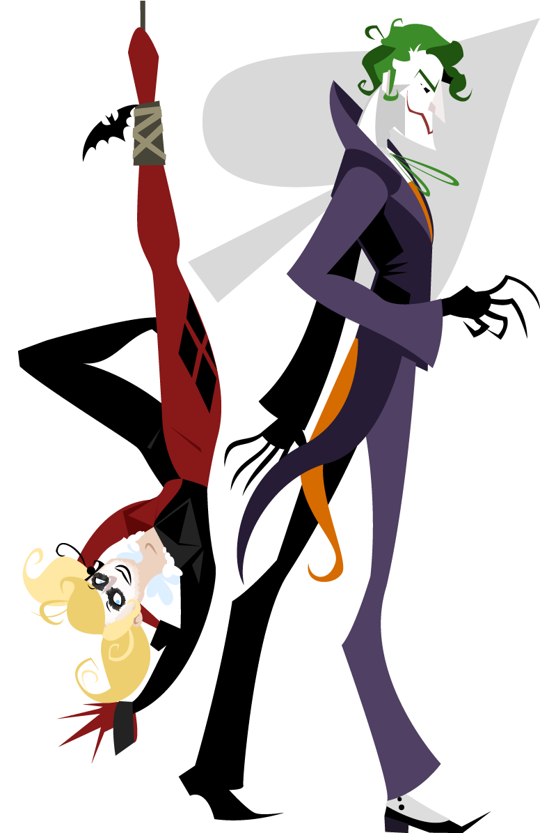 “harley Quinn And The Joker ” - Cartoon Clipart (794x1200), Png Download